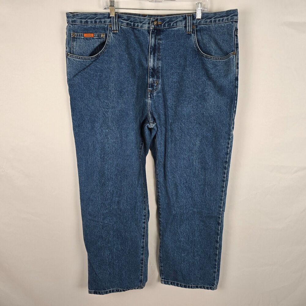 Jeep Teflon HT Jeans Men's 46 x 30 Blue Medium Wash Straight Leg Regular Fit